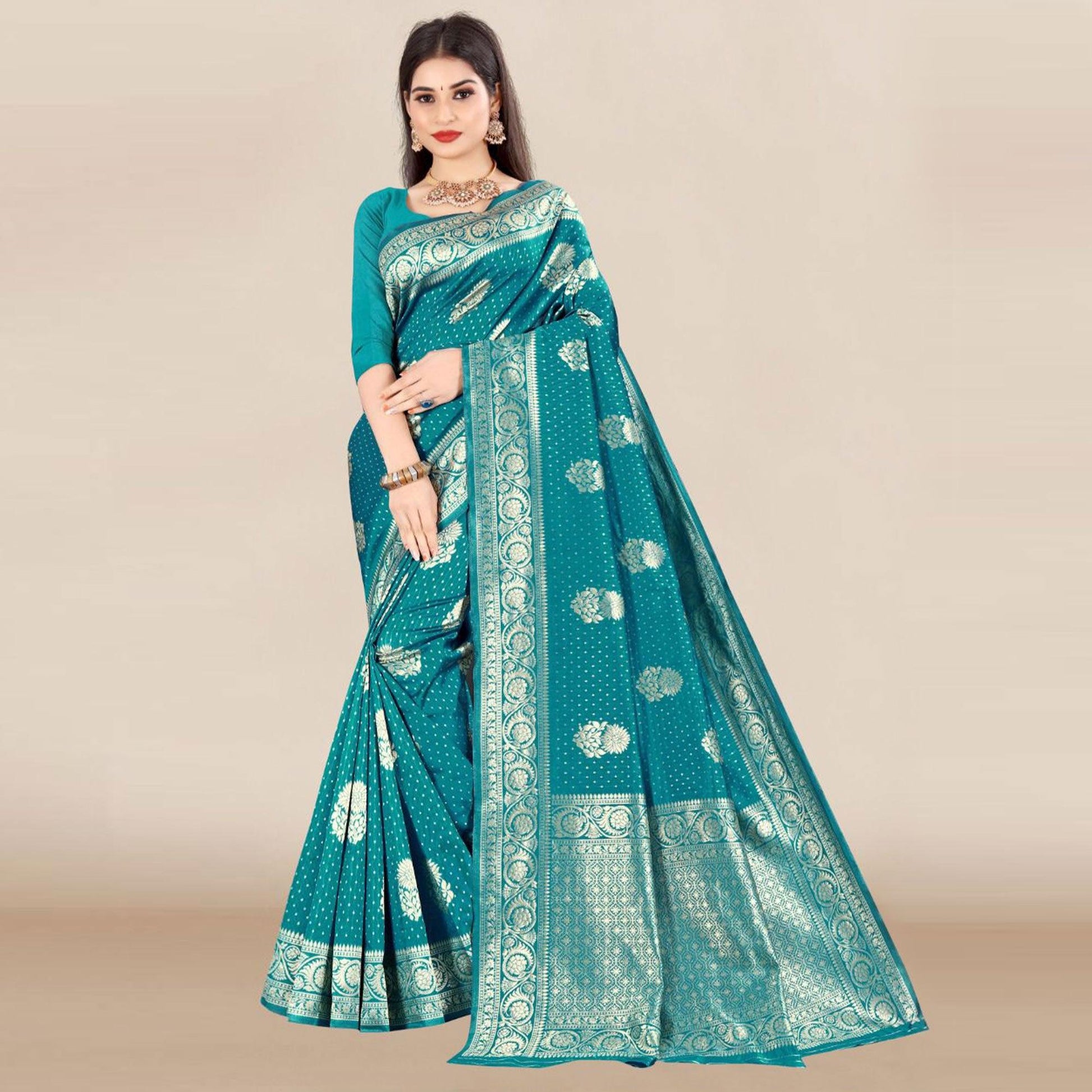 green-festive-wear-woven-banarasi-silk-saree-129768