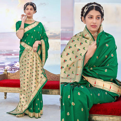 green-festive-wear-woven-banarasi-silk-saree-139398