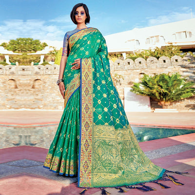 green-festive-wear-woven-banarasi-silk-saree-140437