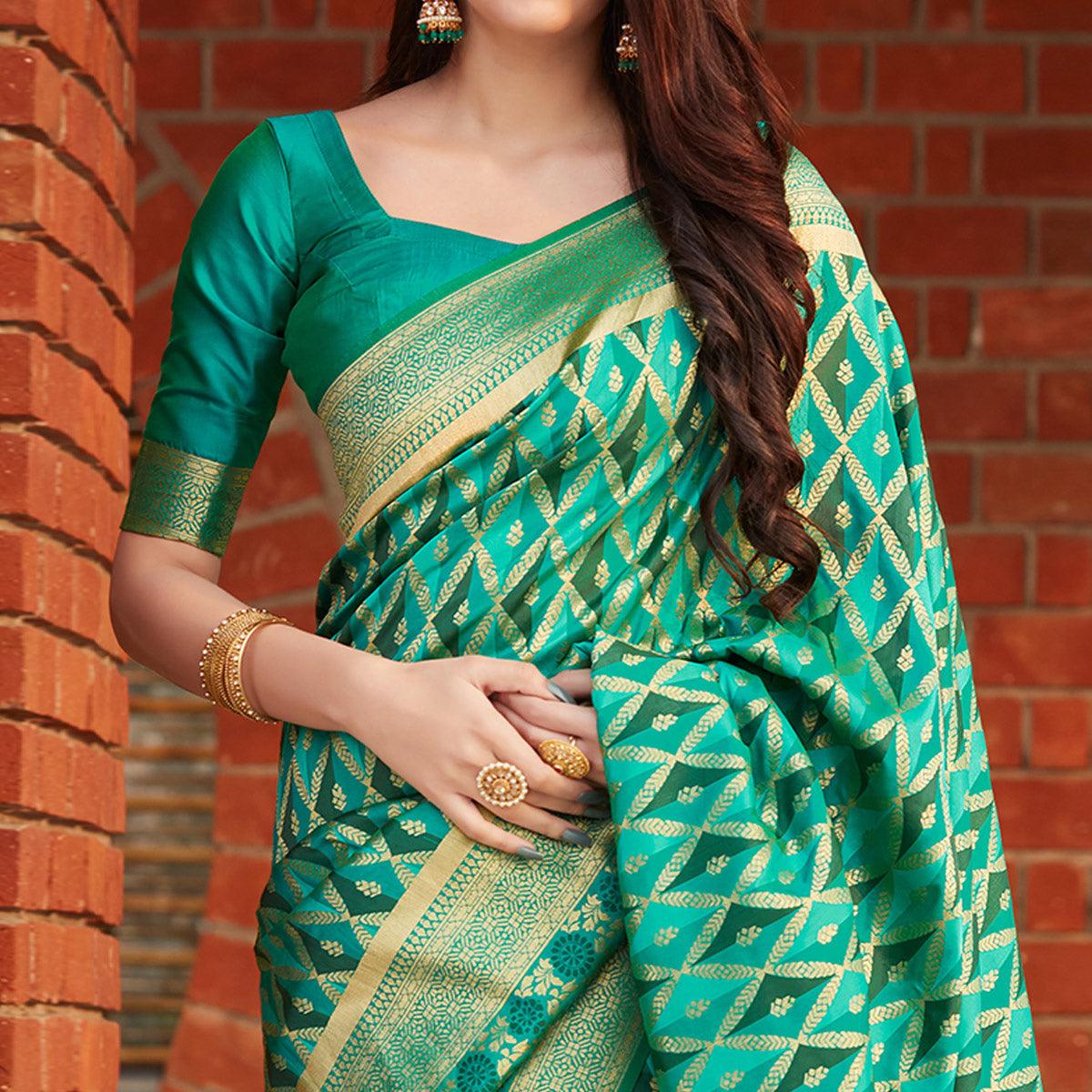 green-festive-wear-woven-banarasi-silk-saree-110606