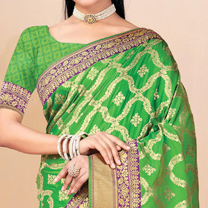 green-festive-wear-woven-banarasi-silk-saree-127494