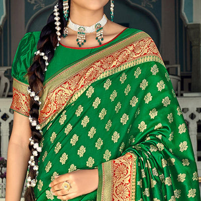 green-festive-wear-woven-banarasi-silk-saree-138072