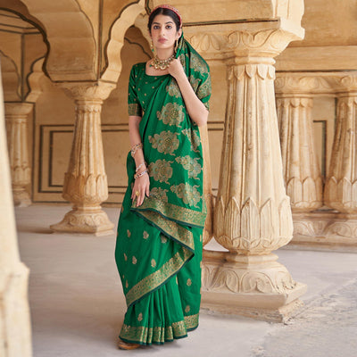 green-festive-wear-woven-banarasi-silk-saree-138852