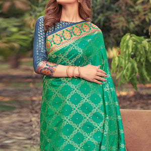 green-festive-wear-woven-banarasi-silk-saree-141592