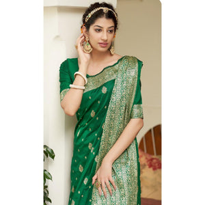 green-festive-wear-woven-banarasi-silk-saree-134701