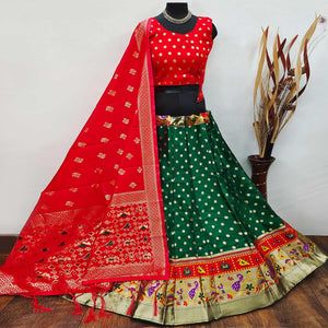 green-festive-wear-woven-brocade-lehenga-choli-124769