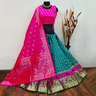 green-festive-wear-woven-brocade-lehenga-choli-124772