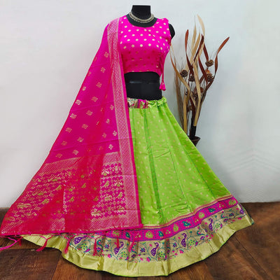 green-festive-wear-woven-brocade-lehenga-choli-124773