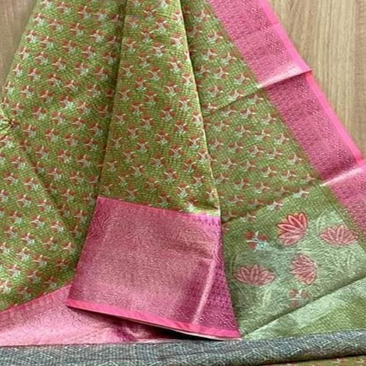 green-festive-wear-woven-chanderi-silk-saree-131359