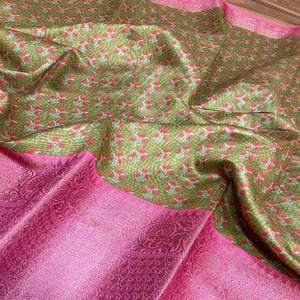 green-festive-wear-woven-chanderi-silk-saree-131359