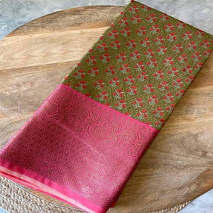 green-festive-wear-woven-chanderi-silk-saree-131359