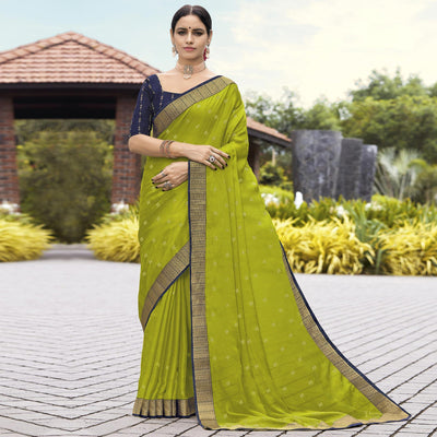 green-festive-wear-woven-chiffon-saree-139346