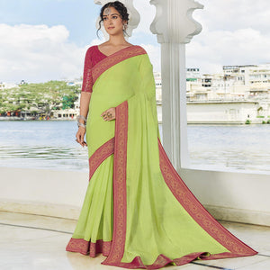 green-festive-wear-woven-chiffon-saree-139341