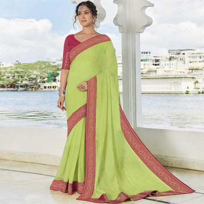 green-festive-wear-woven-chiffon-saree-139341