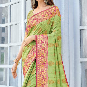 green-festive-wear-woven-cotton-handloom-saree-135562