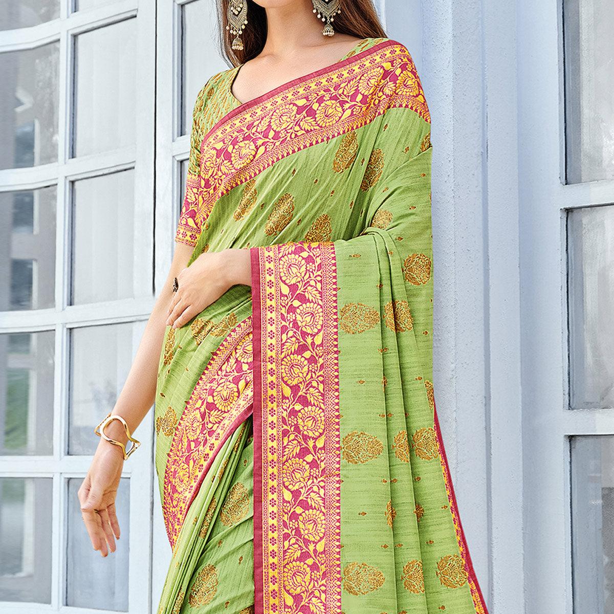 green-festive-wear-woven-cotton-handloom-saree-135562