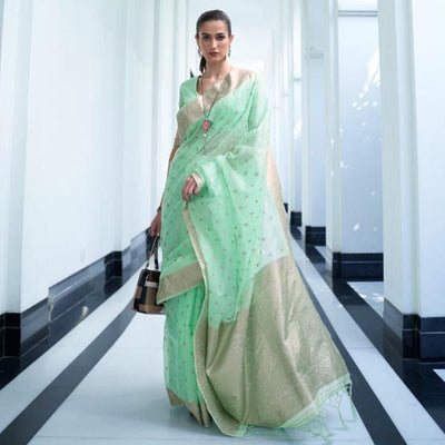 green-festive-wear-woven-cotton-saree-140025