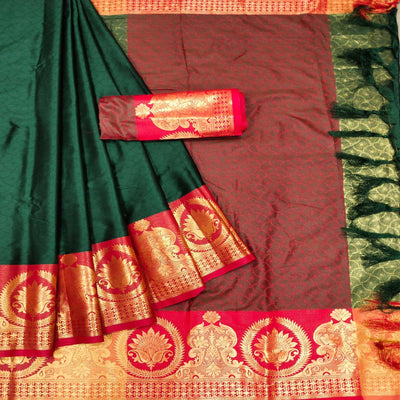 green-festive-wear-woven-cotton-saree-142099