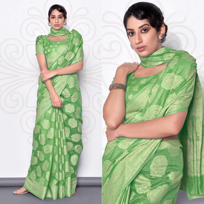 green-festive-wear-woven-cotton-saree-139983