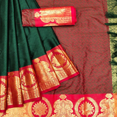 green-festive-wear-woven-cotton-saree-142099