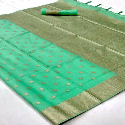 green-festive-wear-woven-cotton-saree-140025