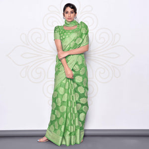 green-festive-wear-woven-cotton-saree-139983