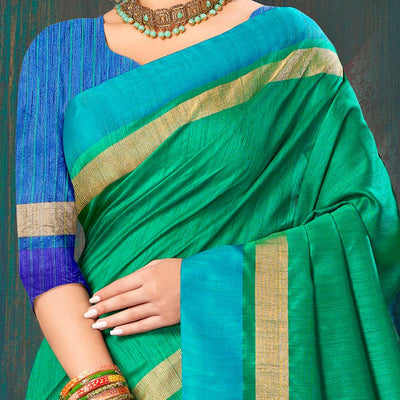green-festive-wear-woven-cotton-saree-141269
