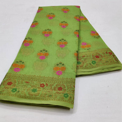 green-festive-wear-woven-cotton-saree-with-meena-butta-pallu-106270