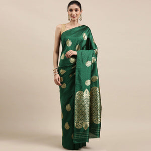 green-festive-wear-woven-cotton-silk-designer-saree-141491