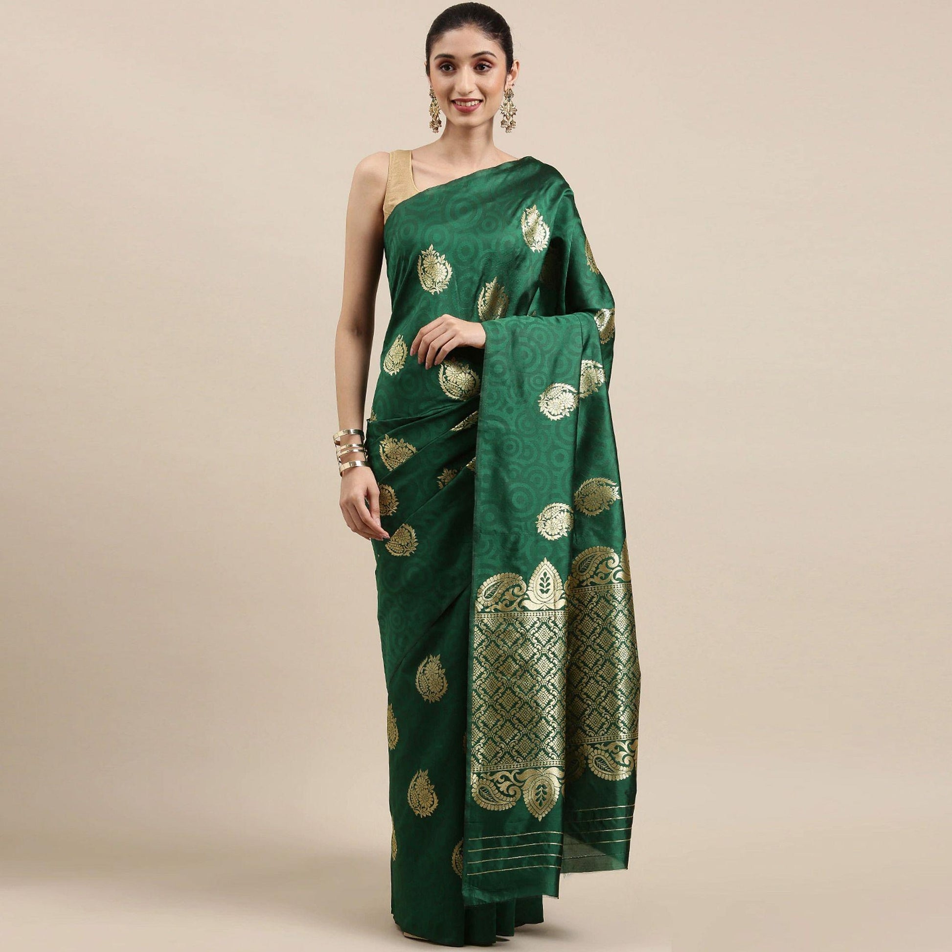 green-festive-wear-woven-cotton-silk-designer-saree-141491