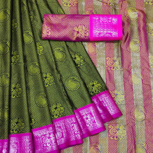 green-festive-wear-woven-cotton-silk-saree-142291