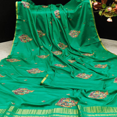 green-festive-wear-woven-cotton-silk-saree-129710