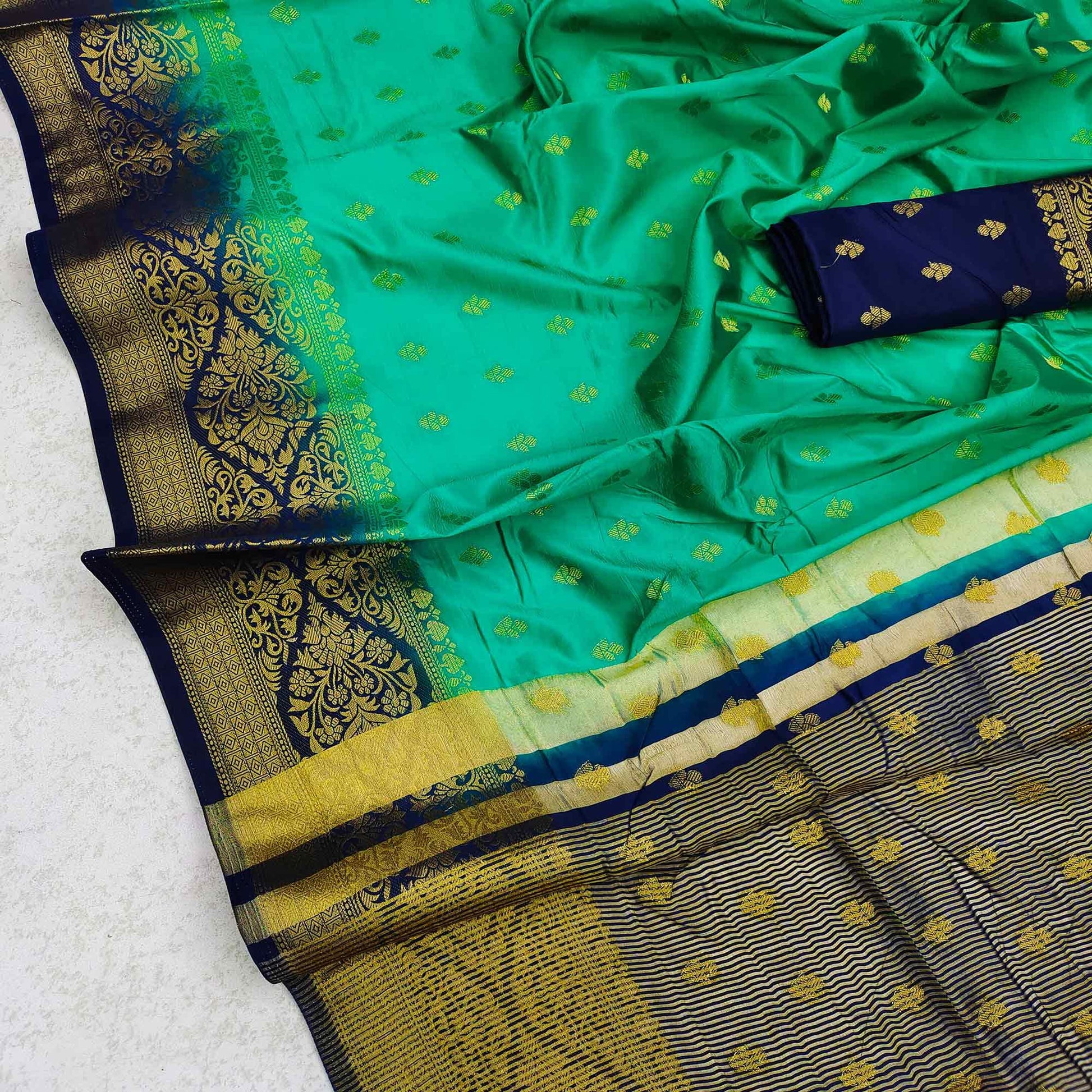green-festive-wear-woven-cotton-silk-saree-129714