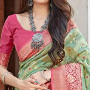green-festive-wear-woven-designer-art-silk-saree-119203