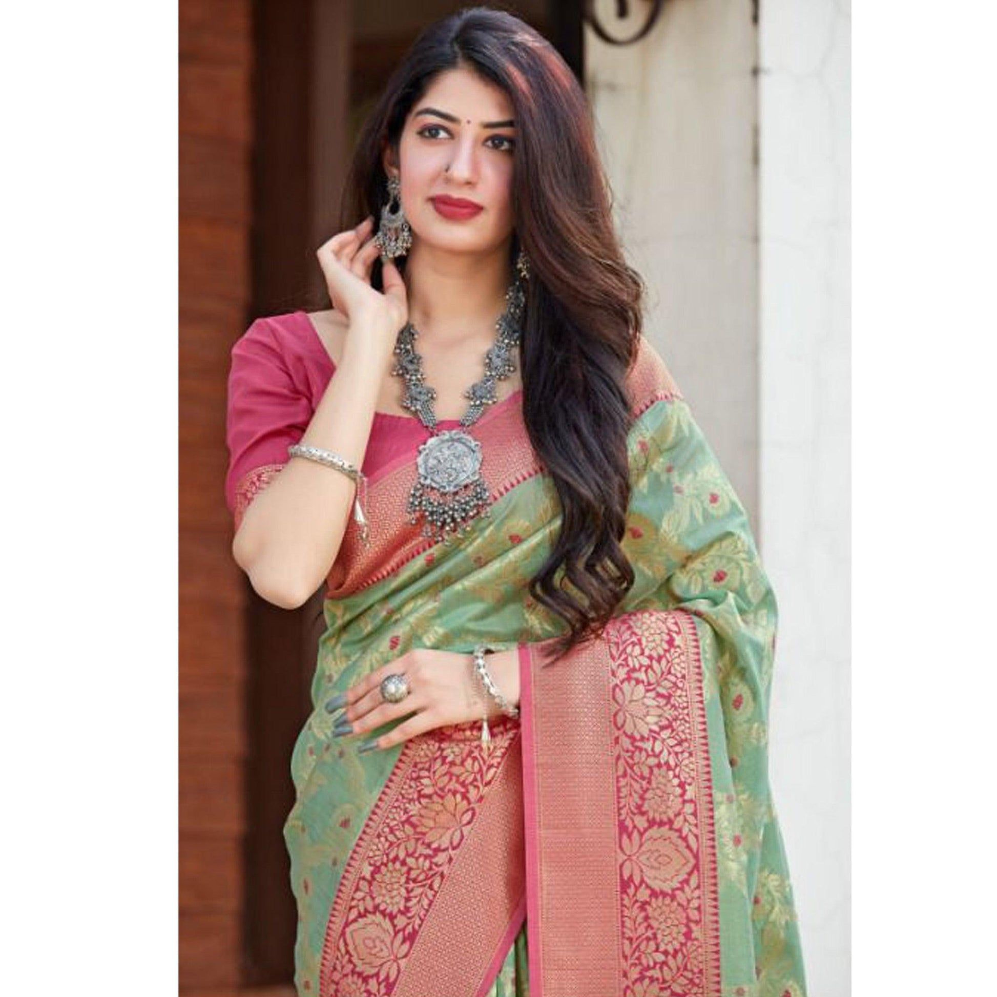 green-festive-wear-woven-designer-art-silk-saree-119203