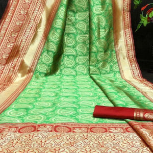 green-festive-wear-woven-designer-border-soft-lichi-silk-saree-108226