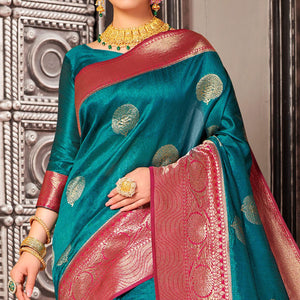 green-festive-wear-woven-designer-soft-banarasi-silk-saree-110612