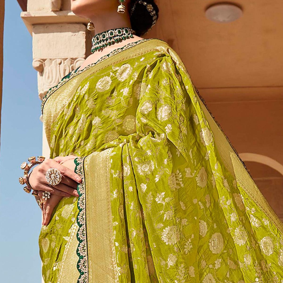 green-festive-wear-woven-dola-silk-saree-138924