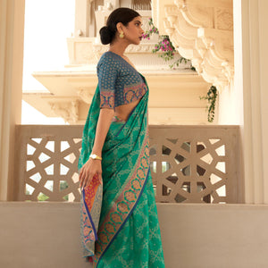 green-festive-wear-woven-handloom-saree-127907