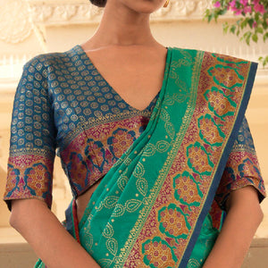 green-festive-wear-woven-handloom-saree-127907