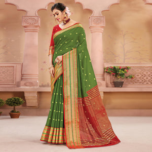green-festive-wear-woven-handloom-silk-saree-122696