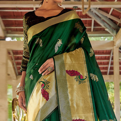 green-festive-wear-woven-handloom-silk-saree-130232