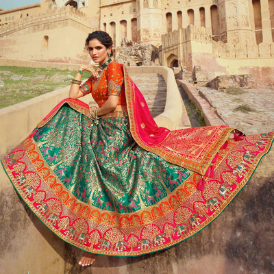 green-festive-wear-woven-heavy-banarasi-silk-lehenga-choli-136866