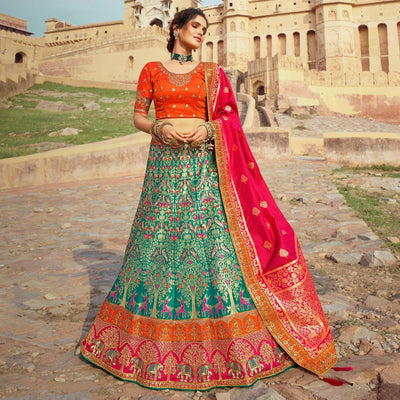 green-festive-wear-woven-heavy-banarasi-silk-lehenga-choli-136866