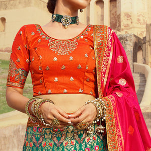 green-festive-wear-woven-heavy-banarasi-silk-lehenga-choli-136866