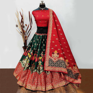 green-festive-wear-woven-heavy-brocade-lehenga-choli-124756