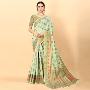 green-festive-wear-woven-heavy-cotton-saree-134359
