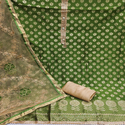 green-festive-wear-woven-jacquard-dress-material-139179