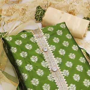 green-festive-wear-woven-jacquard-dress-material-139179