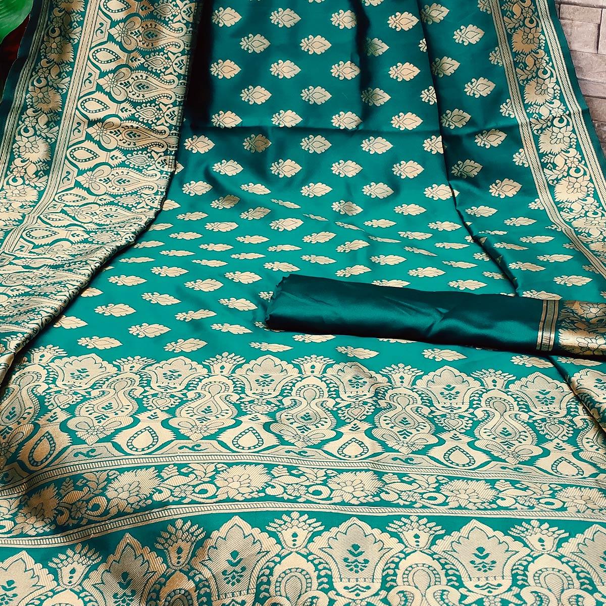 green-festive-wear-woven-jacquard-silk-saree-108193